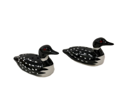 Loon shaped salt and pepper shakers