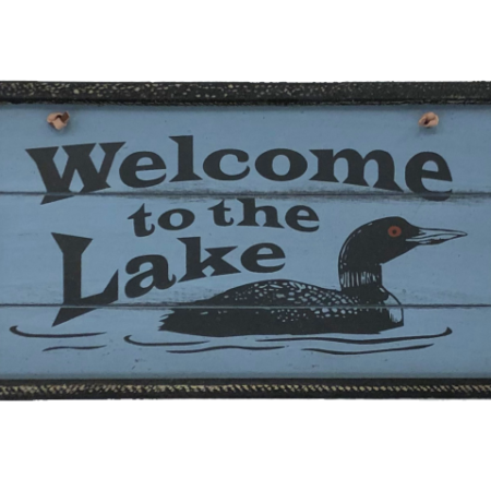Welcome to the Lake 5"x10" Wooden Sign